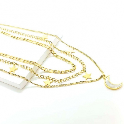 Stainless Steel Brand Necklace-RR230511-Rrx0785-22