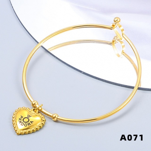 Stainless Steel Pandor*a Bangle-CH230526-P11GOL