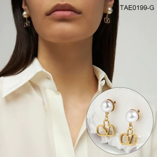 Stainless Steel Brand Earrings-SN230612-TAE0199-G-14.7