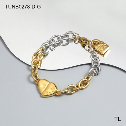 Stainless Steel uno de * 50 Bracelet-SN230612-TUNB0278-D-G-17.4