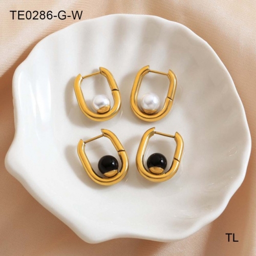 Stainless Steel Earrings-SN230612-TE0286-G-W-14