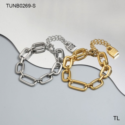 Stainless Steel uno de * 50 Bracelet-SN230612-TUNB0269-S-20.6