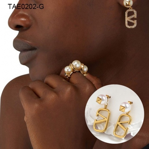 Stainless Steel Brand Earrings-SN230612-TAE0202-G-14.7