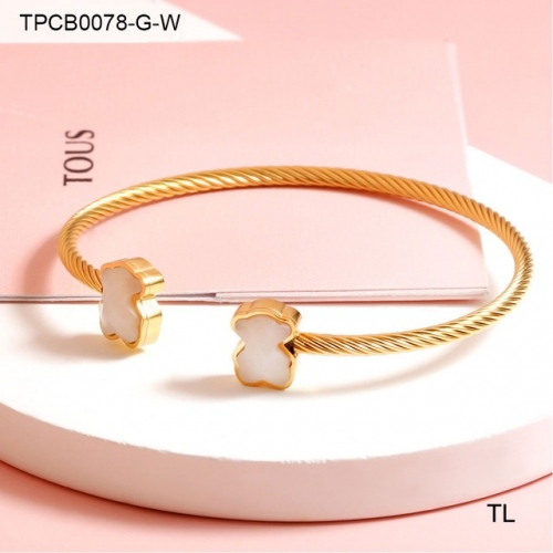 Stainless Steel TOU*S Bangle-SN230612-TPCB0078-G-W-20.4