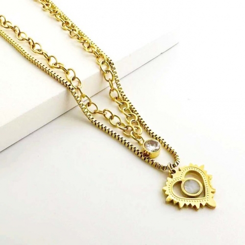 Stainless Steel Brand Necklace-RR230626-Rrx0824-16