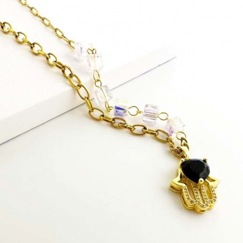 Stainless Steel Brand Necklace-RR230626-Rrx0821-15