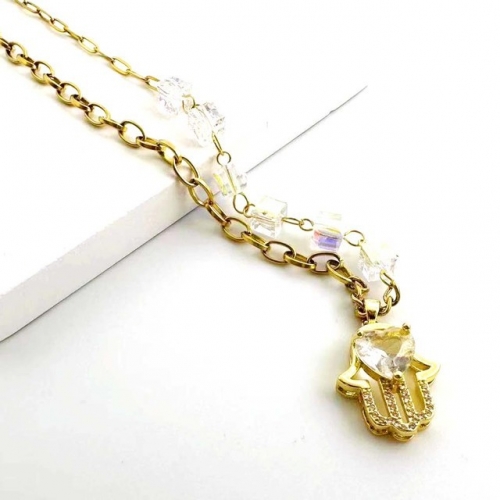 Stainless Steel Brand Necklace-RR230626-Rrx0822-15