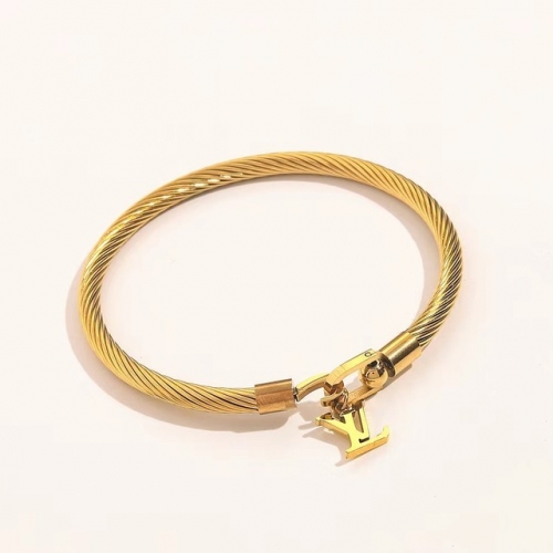 Stainless Steel Brand Bangle-YWA230628-P14VFXX (2)