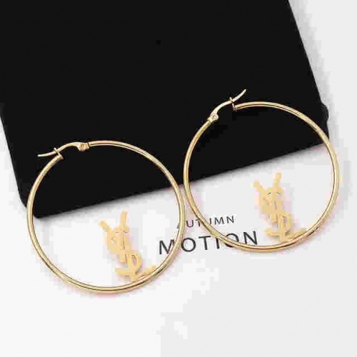 Stainless Steel Brand Earrings-HY230712-P8DES1