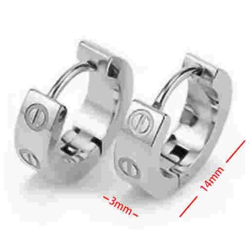 Stainless Steel Brand Earrings-HY230712-P10CIQ