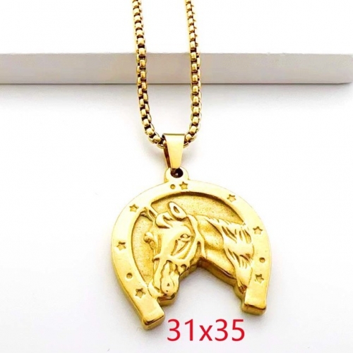 Stainless Steel Brand Necklace-RR230717-Rrd079-10