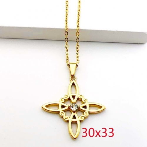 Stainless Steel Brand Necklace-RR230717-Rrd071-8