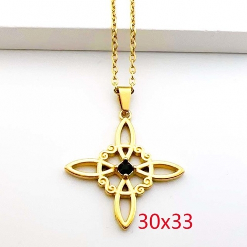 Stainless Steel Brand Necklace-RR230717-Rrd073-8