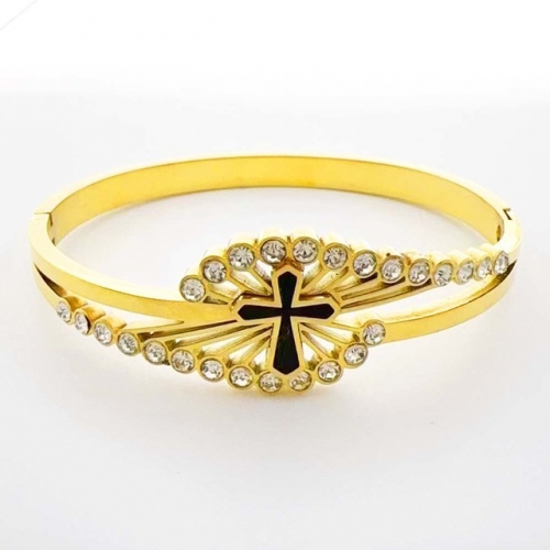 Stainless Steel Brand Bangle-RR230717-Rrs04485-24