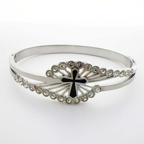 Stainless Steel Brand Bangle-RR230717-Rrs04484-23