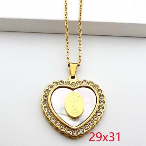 Stainless Steel Brand Necklace-RR230717-Rrd083-11