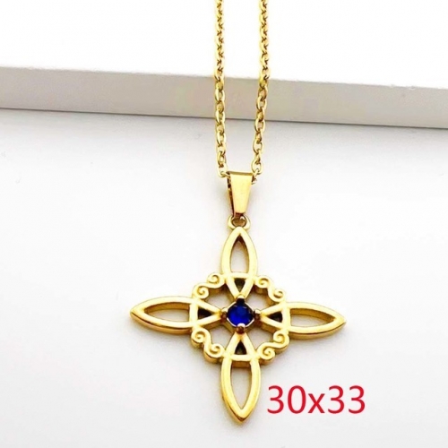 Stainless Steel Brand Necklace-RR230717-Rrd069-8