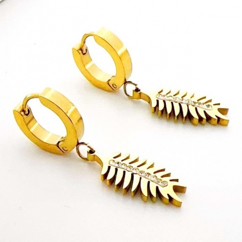 Stainless Steel Brand Earrings-RR230717-Rre1038-12