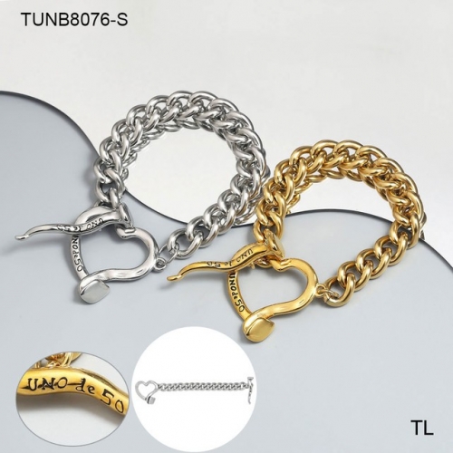 Stainless Steel Uno de * 50 Bracelet-SN230717-TUNB8076-S-18.2