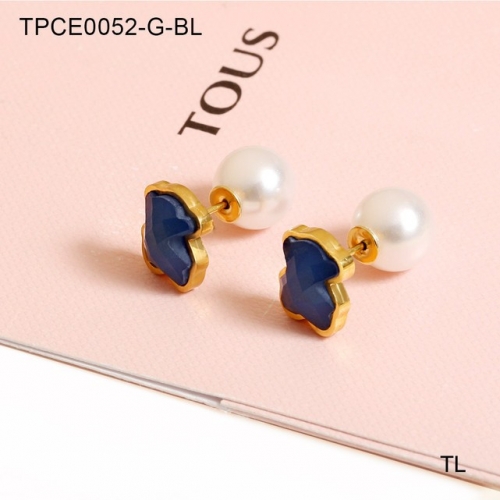 Stainless Steel TOU*S Earrings-SN230717-TPCE0052-G-BL-10.5