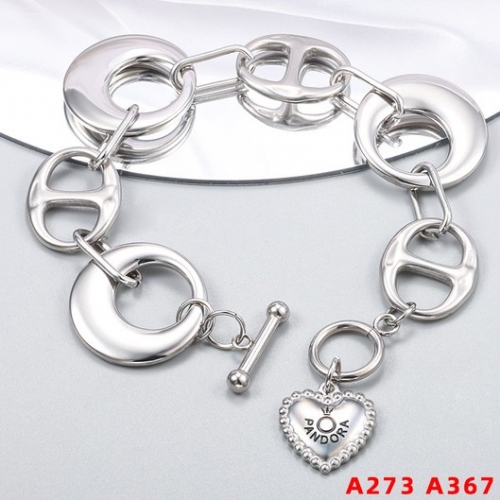 Stainless Steel Pandor*a Bracelet-CH230717-P18TRD