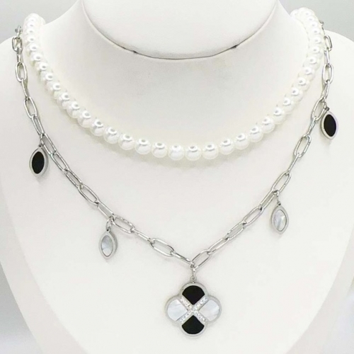 Stainless Steel Brand Necklace-RR230717-Rrx0846-17