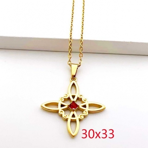 Stainless Steel Brand Necklace-RR230717-Rrd067-8