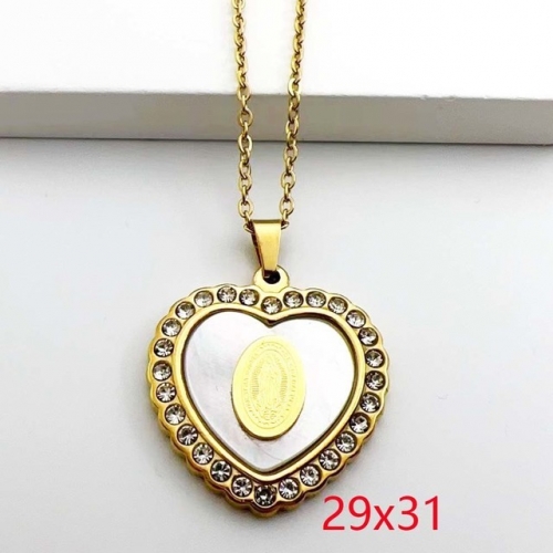 Stainless Steel Brand Necklace-RR230717-Rrd081-11