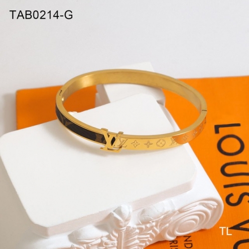 Stainless Steel Brand Bangle-SN230717-TAB0214-G-20.2