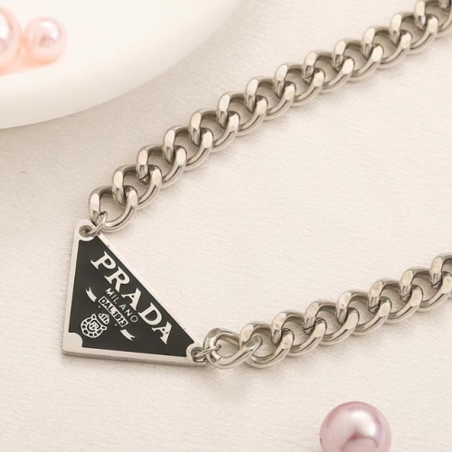 Stainless Steel Brand Necklace-YWA230730-P9VRRE