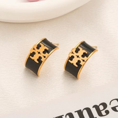 Stainless Steel Brand Earrings-YWA230730-P10BHLW (1)