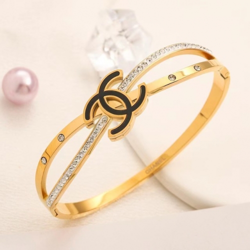 Stainless Steel Brand Bangle-YWA230730-P16YHSX