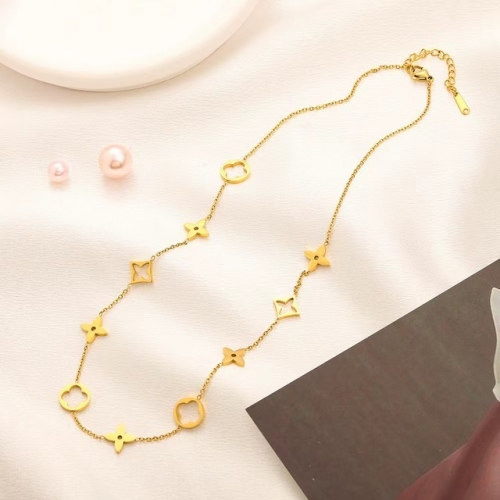 Stainless Steel Brand Necklace-YWA230730-P13.5TYW