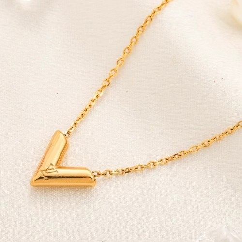 Stainless Steel Brand Necklace-YWA230730-P13GOOI