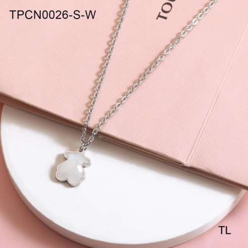 Stainless Steel Tou*s Necklace-SN230809-TPCN0026-S-W-8.8