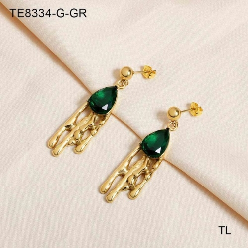 Stainless Steel Earrings-SN230809-TE8334-G-GR-17.2