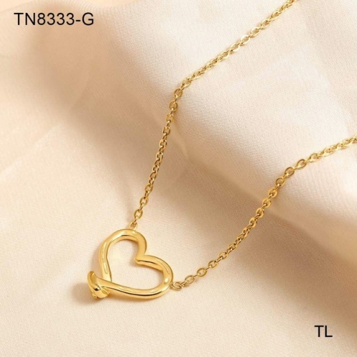 Stainless Steel Necklace-SN230809-TN8333-G-14