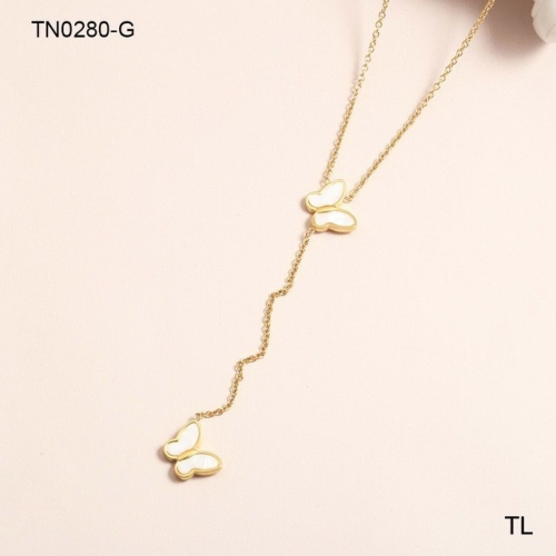 Stainless Steel Necklace-SN230809-TN0280-G-13.5