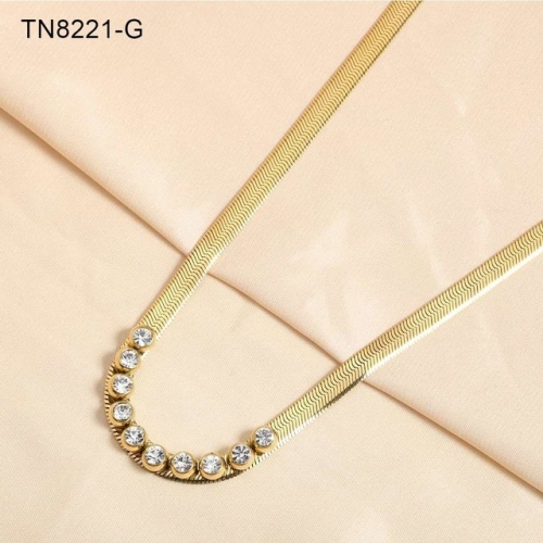 Stainless Steel Necklace-SN230809-TN8221-G-20.9