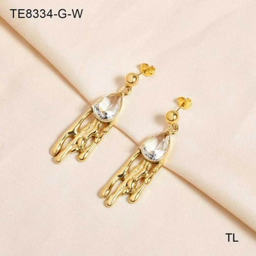 Stainless Steel Earrings-SN230809-TE8334-G-W-17.2