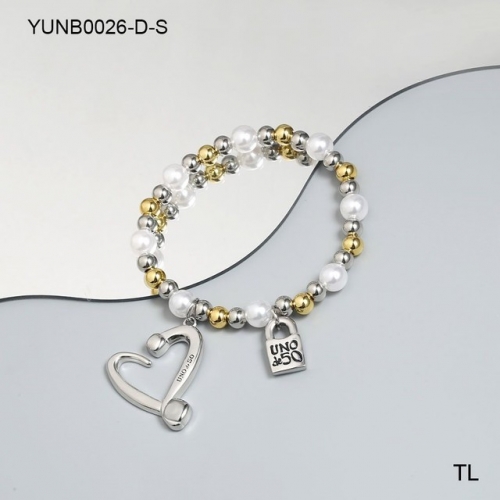 Stainless Steel uno de * 50 Bracelet-SN230809-YUNB0026-D-S-17.5