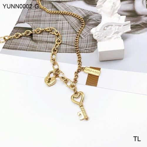 Stainless Steel uno de * 50 Necklace-SN230809-YUNN0002-G-17.5
