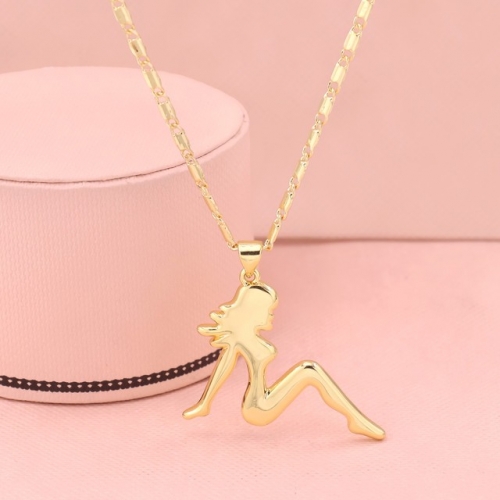 Stainless Steel Necklace-HY230818-P12BYY