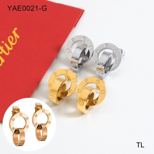 Stainless Steel Brand Earrings-SN230825-YAE0021-G-15.3