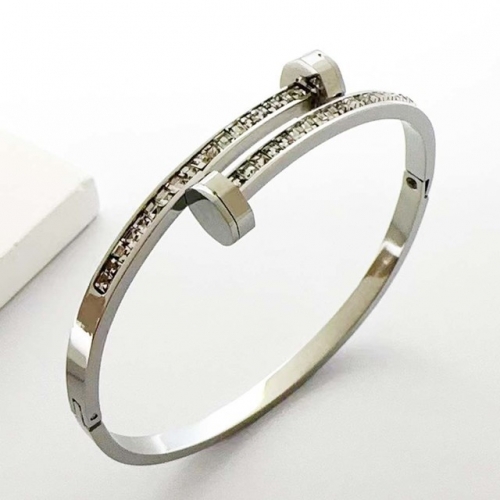 Stainless Steel Brand Bangle-RR230825-Rrs04527-23