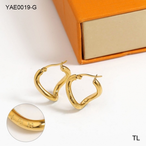 Stainless Steel Brand Earrings-SN230825-YAE0019-G-12.9