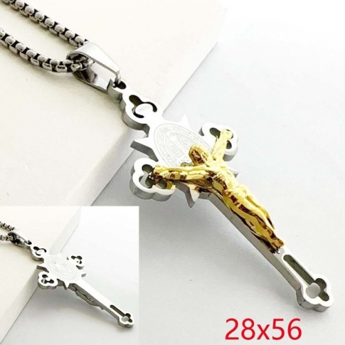 Stainless Steel Brand Necklace-RR230825-Rrd097-12