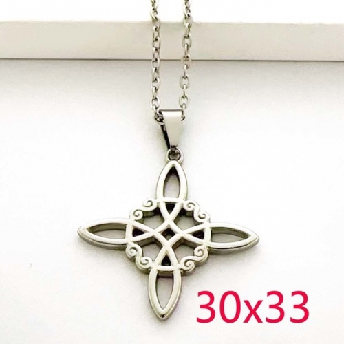 Stainless Steel Brand Necklace-RR230825-Rrd085-6.5