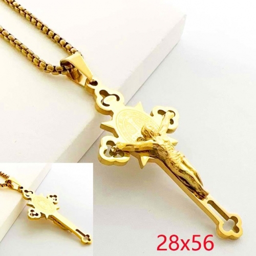 Stainless Steel Brand Necklace-RR230825-Rrd096-12