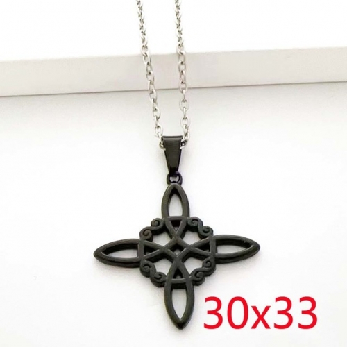 Stainless Steel Brand Necklace-RR230825-Rrd087-7.5